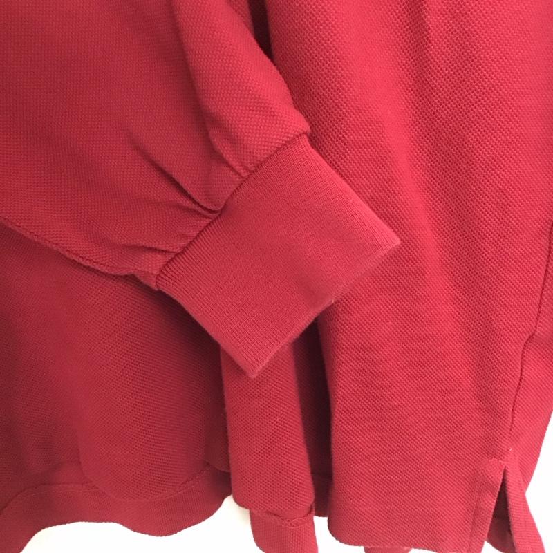 バーバリーゴルフ BURBERRY GOLF ポロシャツ 長袖 長袖ポロシャツ 長袖カットソー カラーシャツ M 無地 えんじ / ワインレッド /  メンズ USED 古着 中古 10143183