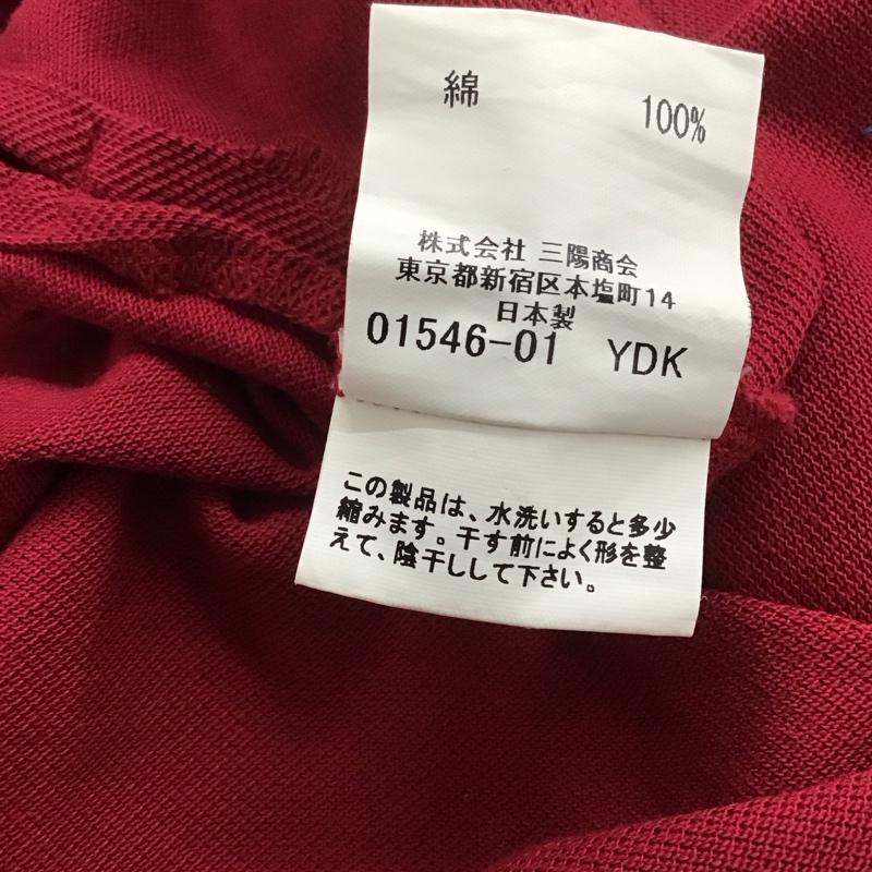 バーバリーゴルフ BURBERRY GOLF ポロシャツ 長袖 長袖ポロシャツ 長袖カットソー カラーシャツ M 無地 えんじ / ワインレッド /  メンズ USED 古着 中古 10143183
