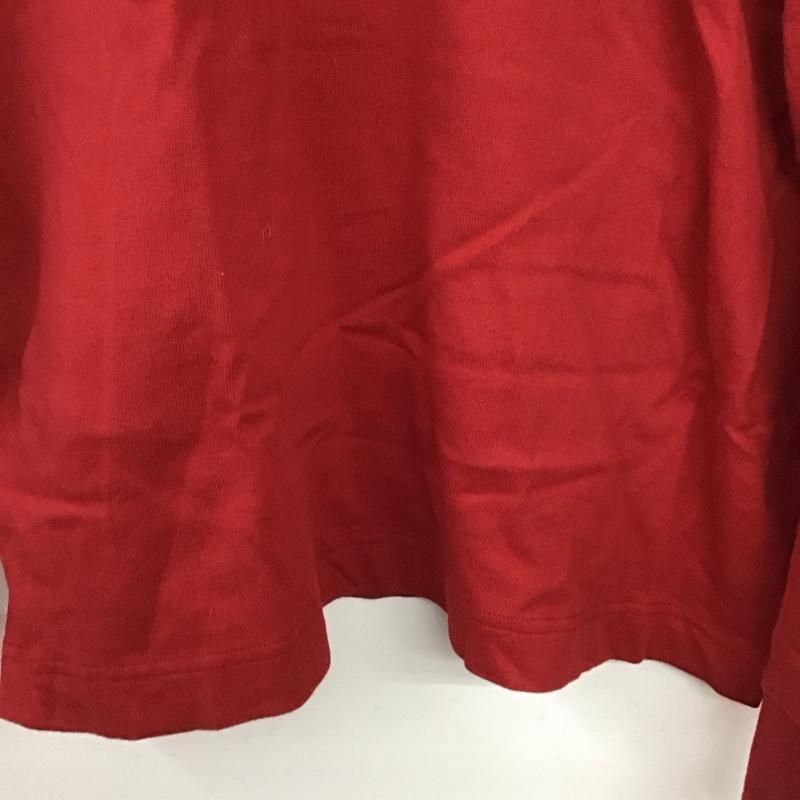 エディーバウアー Eddie Bauer カットソー 長袖 長袖カットソー ヘンリーネック ノーカラーシャツ M 無地 赤 / レッド /  メンズ USED 古着 中古 10143187