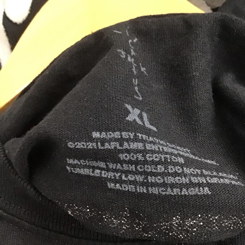 カクタスジャック Cactus Jack カットソー 長袖 長袖カットソー プリントカットソー クルーネック XL ロゴ、文字 黒 / ブラック /  メンズ USED 古着 中古 10143199