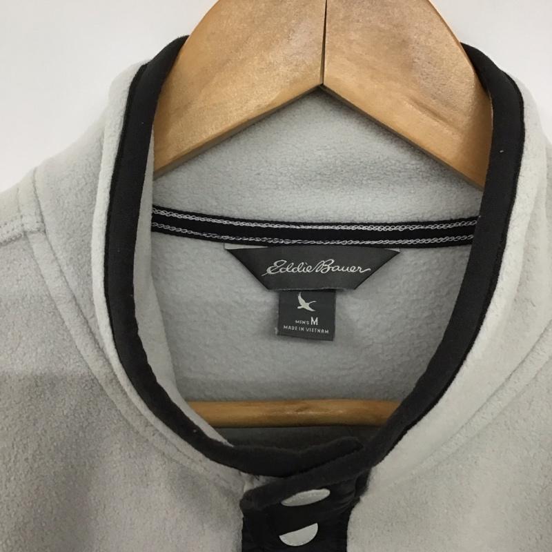 エディーバウアー Eddie Bauer ジャケット、上着 ジャケット、ブレザー 長袖フリースジャケット 長袖カットソー スタンドカラー M ロゴ、文字 灰 / グレー /  メンズ USED 古着 中古 10143203