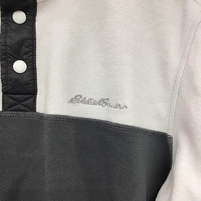 エディーバウアー Eddie Bauer ジャケット、上着 ジャケット、ブレザー 長袖フリースジャケット 長袖カットソー スタンドカラー M ロゴ、文字 灰 / グレー /  メンズ USED 古着 中古 10143203