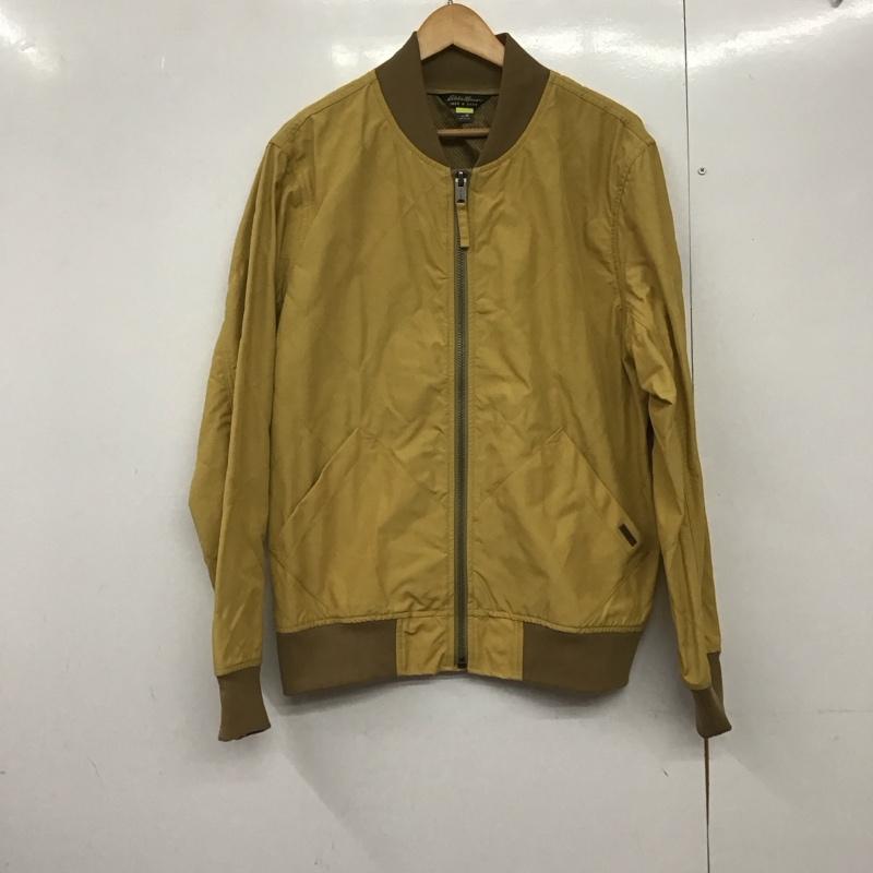 エディーバウアー Eddie Bauer ジャケット、上着 ジャケット、ブレザー ジップアップジャケット アウター ノーカラージャケット M ロゴ、文字 黄 / イエロー /  メンズ USED 古着 中古 10143205