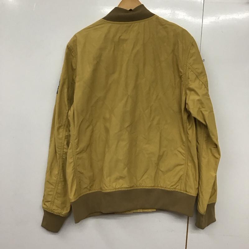 エディーバウアー Eddie Bauer ジャケット、上着 ジャケット、ブレザー ジップアップジャケット アウター ノーカラージャケット M ロゴ、文字 黄 / イエロー /  メンズ USED 古着 中古 10143205