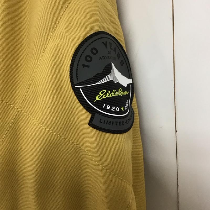 エディーバウアー Eddie Bauer ジャケット、上着 ジャケット、ブレザー ジップアップジャケット アウター ノーカラージャケット M ロゴ、文字 黄 / イエロー /  メンズ USED 古着 中古 10143205