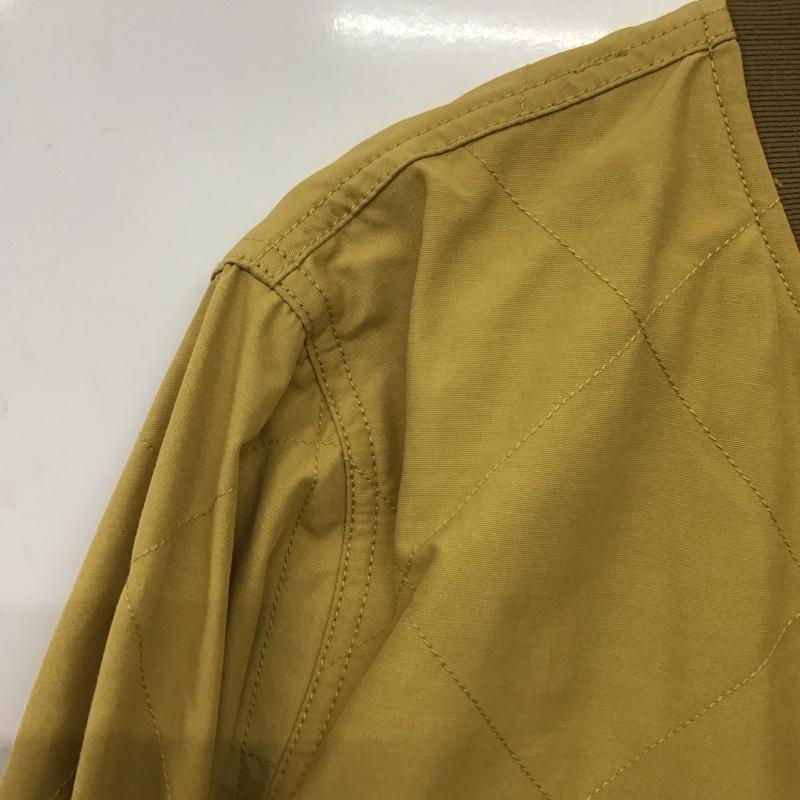 エディーバウアー Eddie Bauer ジャケット、上着 ジャケット、ブレザー ジップアップジャケット アウター ノーカラージャケット M ロゴ、文字 黄 / イエロー /  メンズ USED 古着 中古 10143205