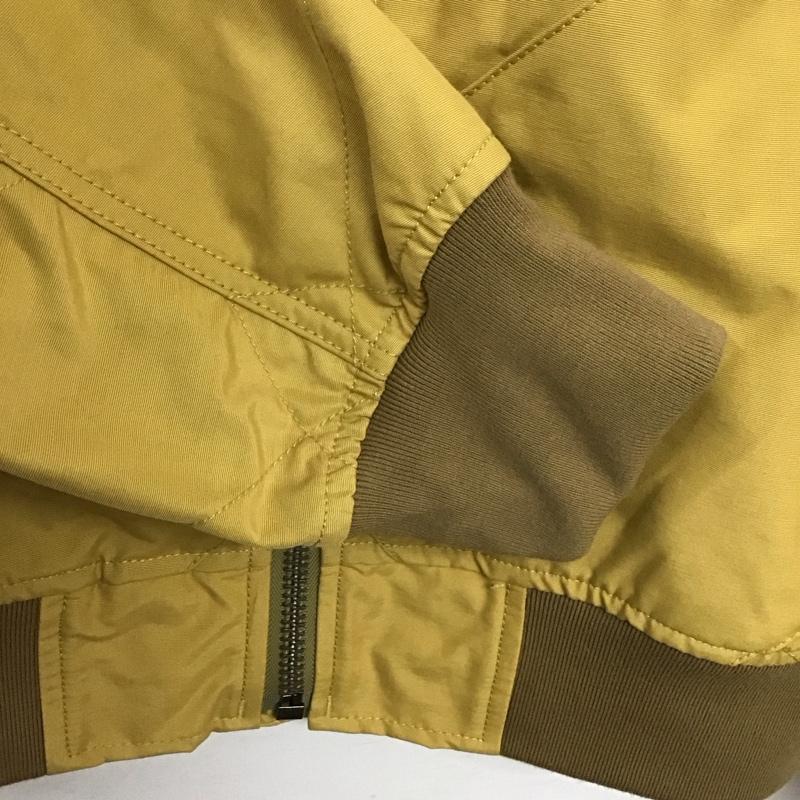 エディーバウアー Eddie Bauer ジャケット、上着 ジャケット、ブレザー ジップアップジャケット アウター ノーカラージャケット M ロゴ、文字 黄 / イエロー /  メンズ USED 古着 中古 10143205
