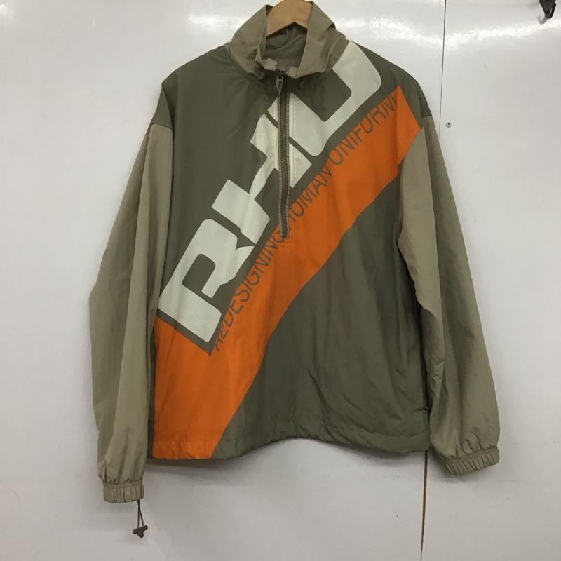 ザラ ZARA ジャケット、上着 ジャンパー、ブルゾン ナイロンジャケット ジップアップネック アウター プルオーバー L ロゴ、文字 ベージュ / ベージュ /  メンズ USED 古着 中古 10143238