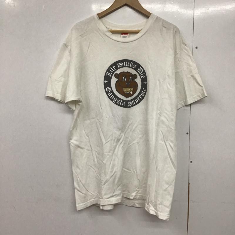 シュプリーム Supreme Tシャツ 半袖 2018AW LifeSucksDieTee プリントTシャツ 半袖カットソー L プリント 白 / ホワイト /  メンズ USED 古着 中古 10143241