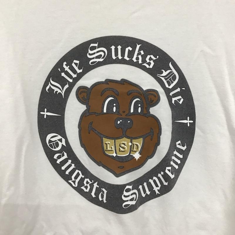 シュプリーム Supreme Tシャツ 半袖 2018AW LifeSucksDieTee プリントTシャツ 半袖カットソー L プリント 白 / ホワイト /  メンズ USED 古着 中古 10143241