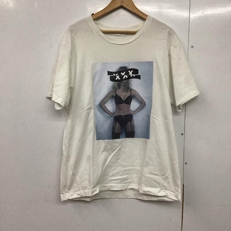 ゴッドセレクショントリプルエックス GOD SELECTION XXX Tシャツ 半袖 半袖カットソー プリントTシャツ クルーネックカットソー L プリント 白 / ホワイト /  メンズ USED 古着 中古 10143242