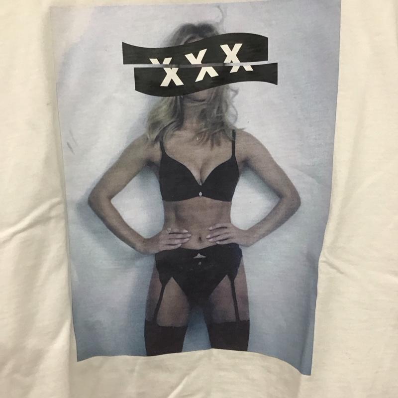 ゴッドセレクショントリプルエックス GOD SELECTION XXX Tシャツ 半袖 半袖カットソー プリントTシャツ クルーネックカットソー L プリント 白 / ホワイト /  メンズ USED 古着 中古 10143242