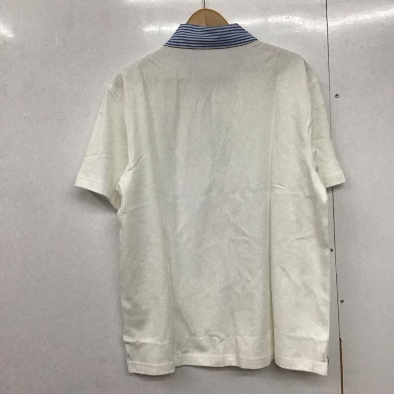 ランズエンド LANDS END ポロシャツ 半袖 半袖ポロシャツ カラーシャツ 半袖カットソー XL 無地 白 / ホワイト /  メンズ USED 古着 中古 10143252