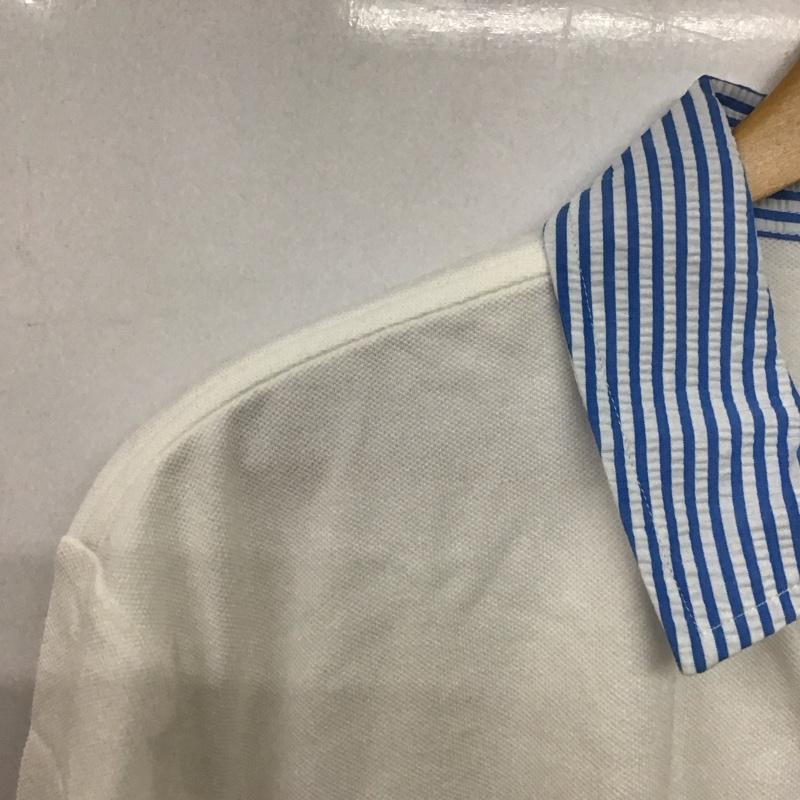 ランズエンド LANDS END ポロシャツ 半袖 半袖ポロシャツ カラーシャツ 半袖カットソー XL 無地 白 / ホワイト /  メンズ USED 古着 中古 10143252