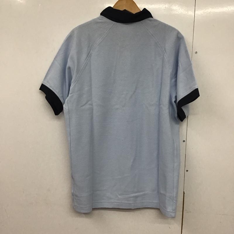 ランズエンド LANDS END ポロシャツ 半袖 半袖ポロシャツ カラーシャツ 半袖カットソー XL 無地 水色 / ライトブルー /  メンズ USED 古着 中古 10143254