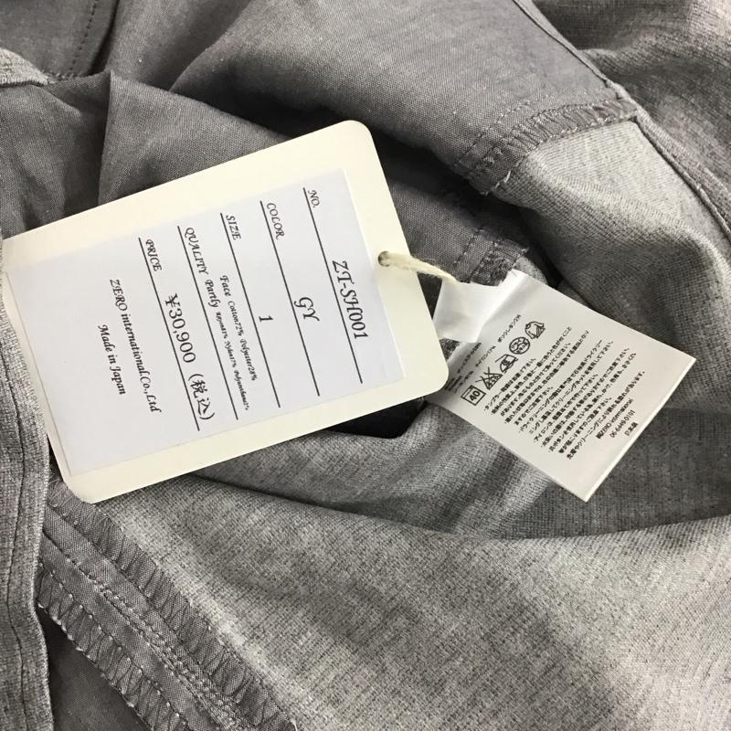 ゼロ ZERO シャツ、ブラウス 長袖 長袖シャツ 無地シャツ カラーシャツ 1 無地 灰 / グレー /  メンズ USED 古着 中古 10143261