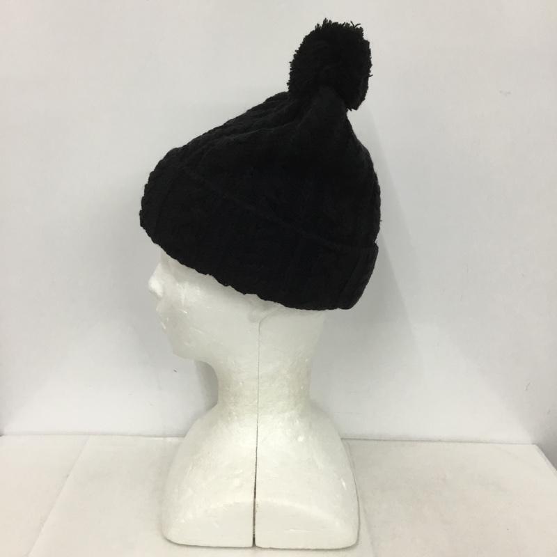 ステューシー STUSSY 帽子 ニット帽 ロゴ、文字 黒 / ブラック /  メンズ USED 古着 中古 10143304