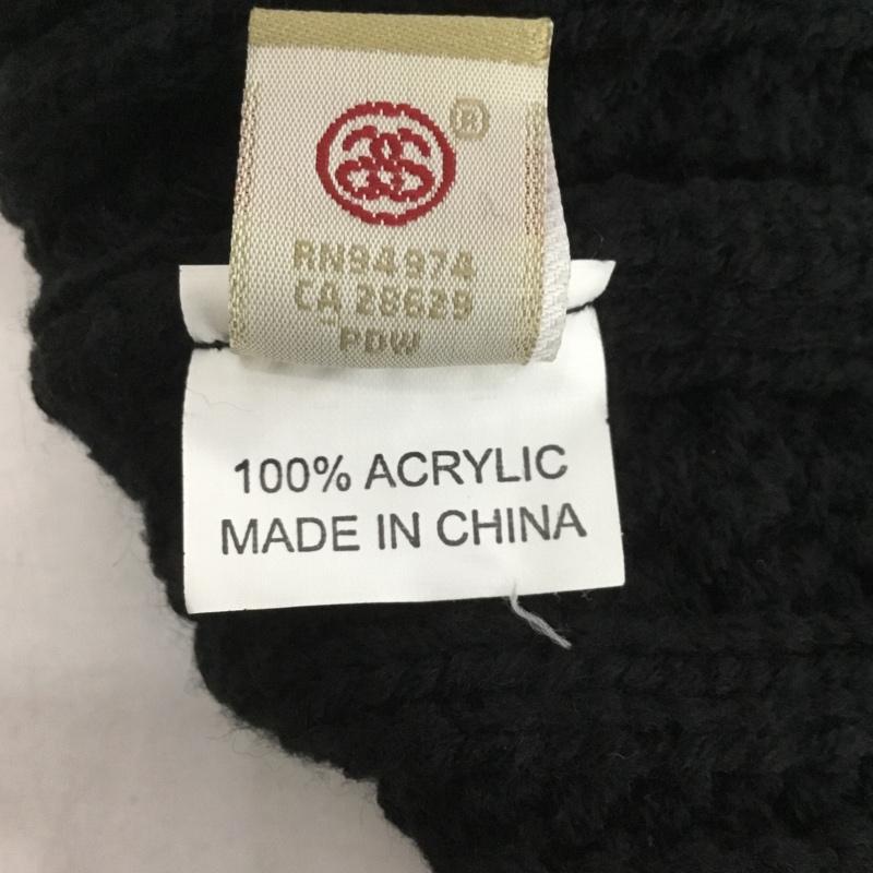 ステューシー STUSSY 帽子 ニット帽 ロゴ、文字 黒 / ブラック /  メンズ USED 古着 中古 10143304