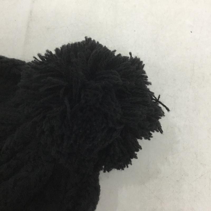 ステューシー STUSSY 帽子 ニット帽 ロゴ、文字 黒 / ブラック /  メンズ USED 古着 中古 10143304