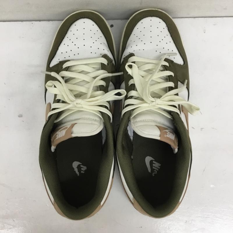 ナイキ NIKE スニーカー スニーカー FQ8250-200 DUNK LOW RETRO PRM MEDIUM OLIVE/HEMP-SUMMIT WHITE-SAIL 27.5cm ロゴ、文字 白 / ホワイト / X ベージュ / ベージュ / X カーキ / カーキ /  メンズ USED 古着 中古 10143324