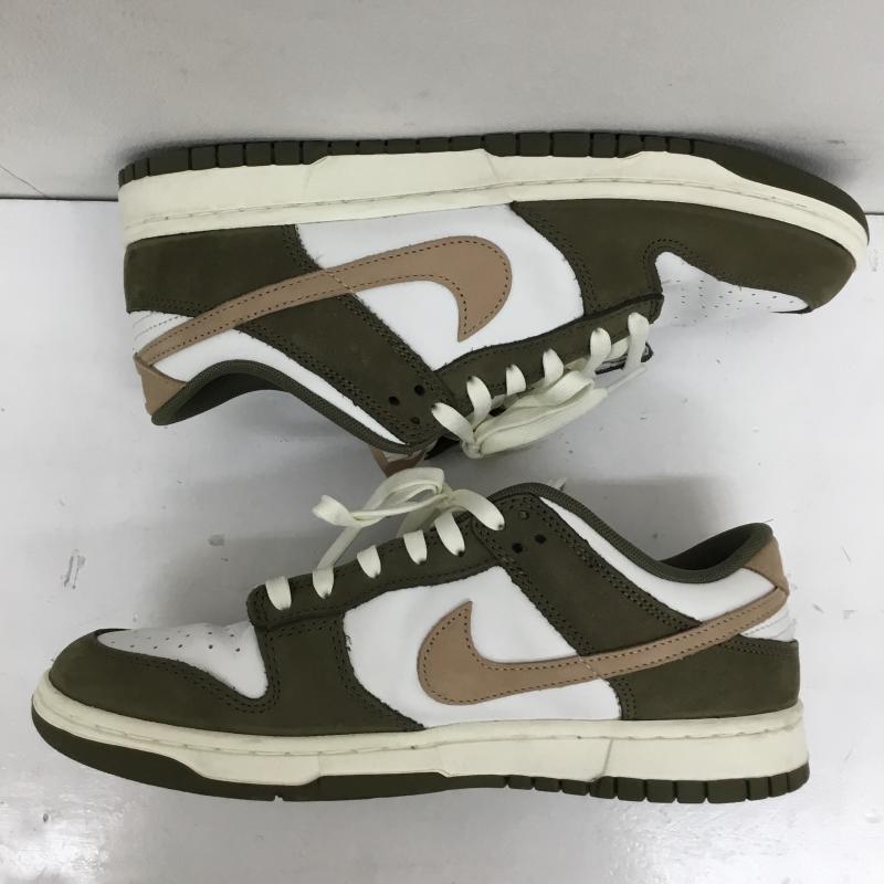 ナイキ NIKE スニーカー スニーカー FQ8250-200 DUNK LOW RETRO PRM MEDIUM OLIVE/HEMP-SUMMIT WHITE-SAIL 27.5cm ロゴ、文字 白 / ホワイト / X ベージュ / ベージュ / X カーキ / カーキ /  メンズ USED 古着 中古 10143324