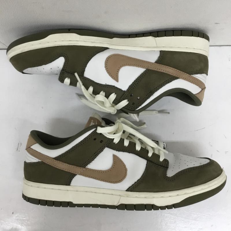 ナイキ NIKE スニーカー スニーカー FQ8250-200 DUNK LOW RETRO PRM MEDIUM OLIVE/HEMP-SUMMIT WHITE-SAIL 27.5cm ロゴ、文字 白 / ホワイト / X ベージュ / ベージュ / X カーキ / カーキ /  メンズ USED 古着 中古 10143324