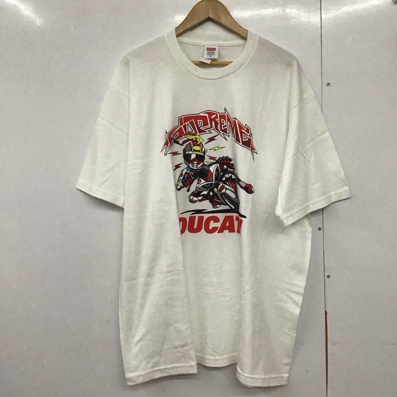 シュプリーム Supreme Tシャツ 半袖 Ducati Bike Tee XL プリント 白 / ホワイト /  メンズ USED 古着 中古 10143341