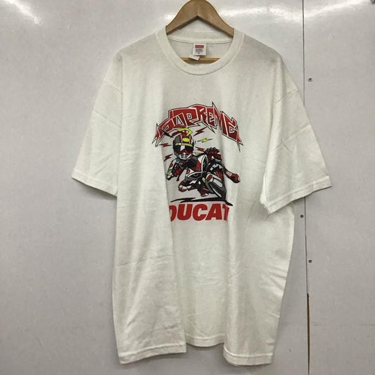 シュプリーム Supreme Tシャツ 半袖 Ducati Bike Tee XL プリント 白 / ホワイト /  メンズ USED 古着 中古 10143341