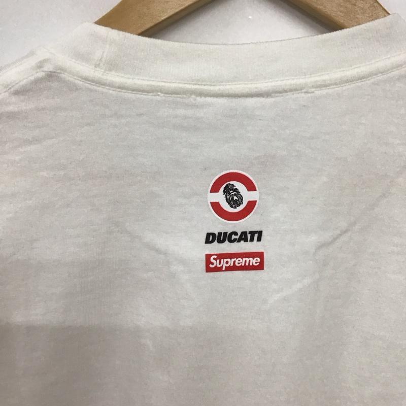 シュプリーム Supreme Tシャツ 半袖 Ducati Bike Tee XL プリント 白 / ホワイト /  メンズ USED 古着 中古 10143341