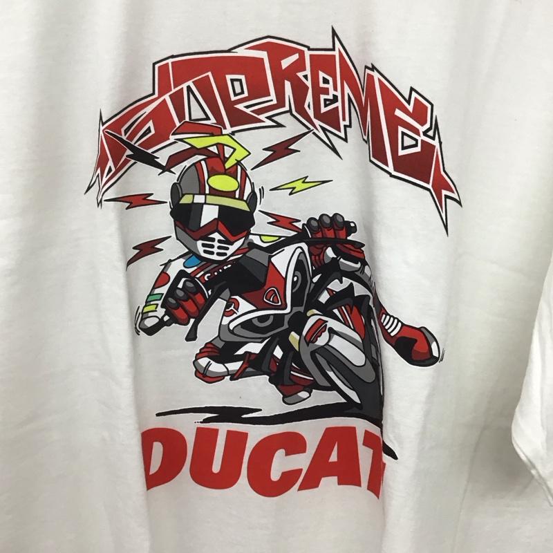 シュプリーム Supreme Tシャツ 半袖 Ducati Bike Tee XL プリント 白 / ホワイト /  メンズ USED 古着 中古 10143341