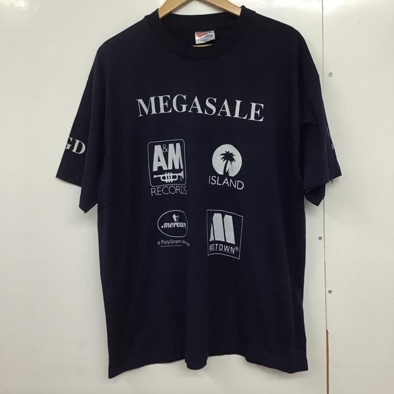 ヘインズ HANES Tシャツ 半袖 XL プリント 紺 / ネイビー /  メンズ USED 古着 中古 10143342