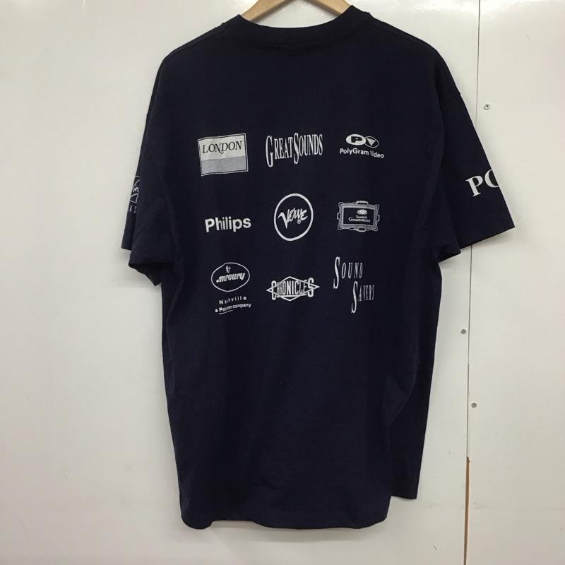 ヘインズ HANES Tシャツ 半袖 XL プリント 紺 / ネイビー /  メンズ USED 古着 中古 10143342
