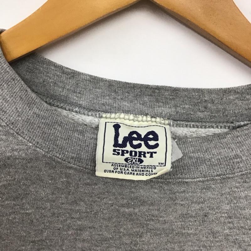 リー Lee トレーナー 長袖 長袖トレーナー スウェット クルーネック プルオーバー XXL ロゴ、文字 灰 / グレー /  メンズ USED 古着 中古 10143365