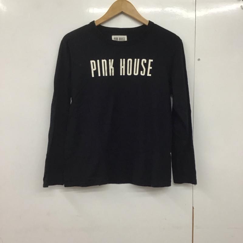ピンクハウス PINK HOUSE Tシャツ 長袖 M ロゴ、文字 X プリント 黒 / ブラック /  レディース USED 古着 中古 10143372