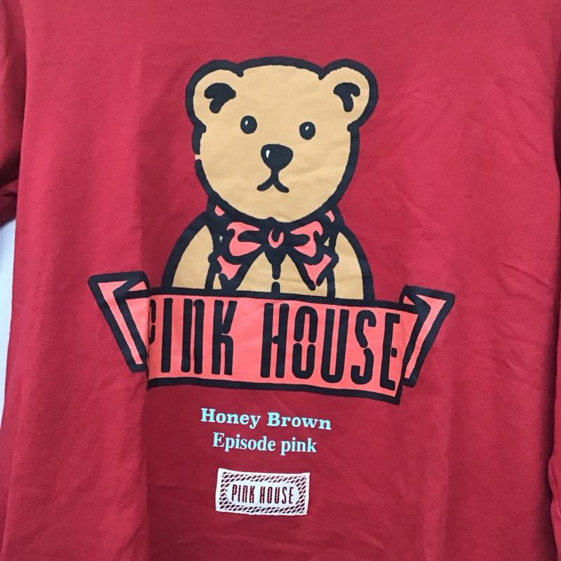 ピンクハウス PINK HOUSE Tシャツ 長袖 プリント 赤 / レッド /  レディース USED 古着 中古 10143384