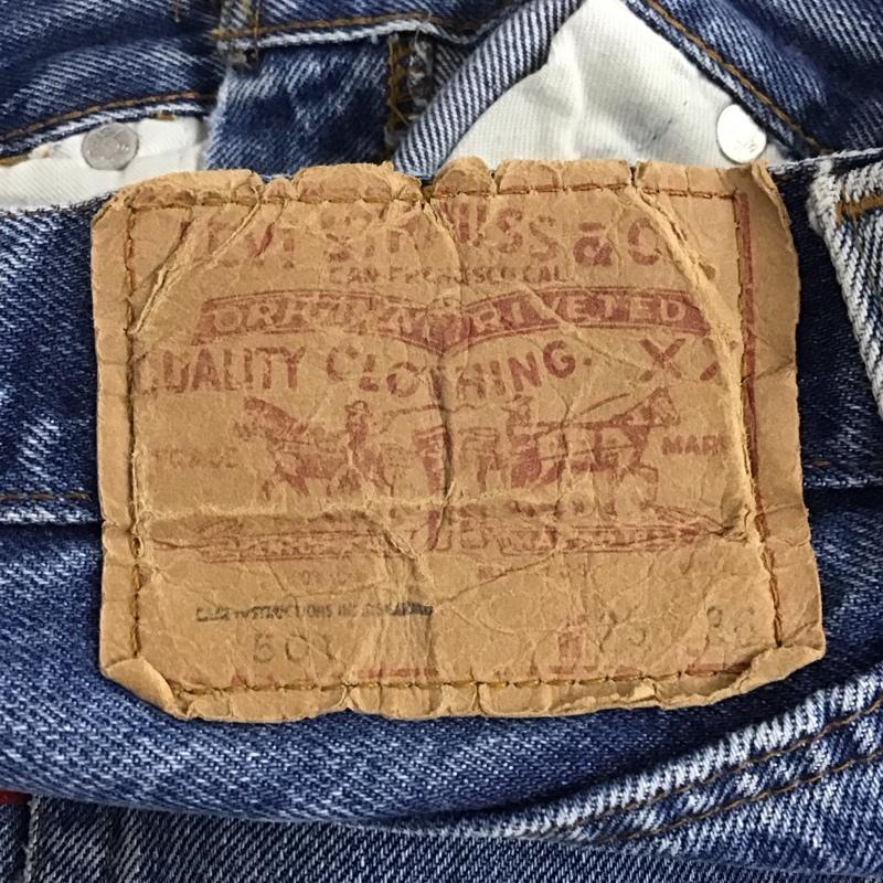 リーバイストラウスアンドコー Levi Strauss & co. パンツ デニム、ジーンズ デニムパンツ スリムパンツ カジュアルパンツ 80s 501 赤耳 無地 インディゴ / インディゴ /  メンズ USED 古着 中古 10143387