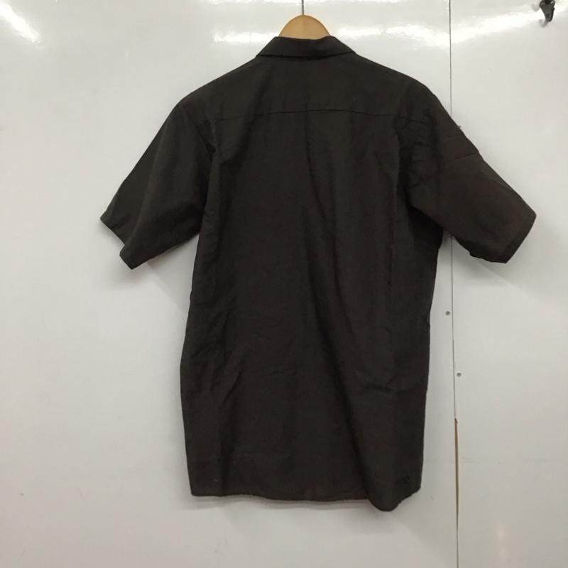 レッドキャップ RED KAP シャツ、ブラウス 半袖 半袖シャツ カジュアルシャツ ポケットシャツ ワークシャツ L ロゴ、文字 茶 / ブラウン /  メンズ USED 古着 中古 10143391