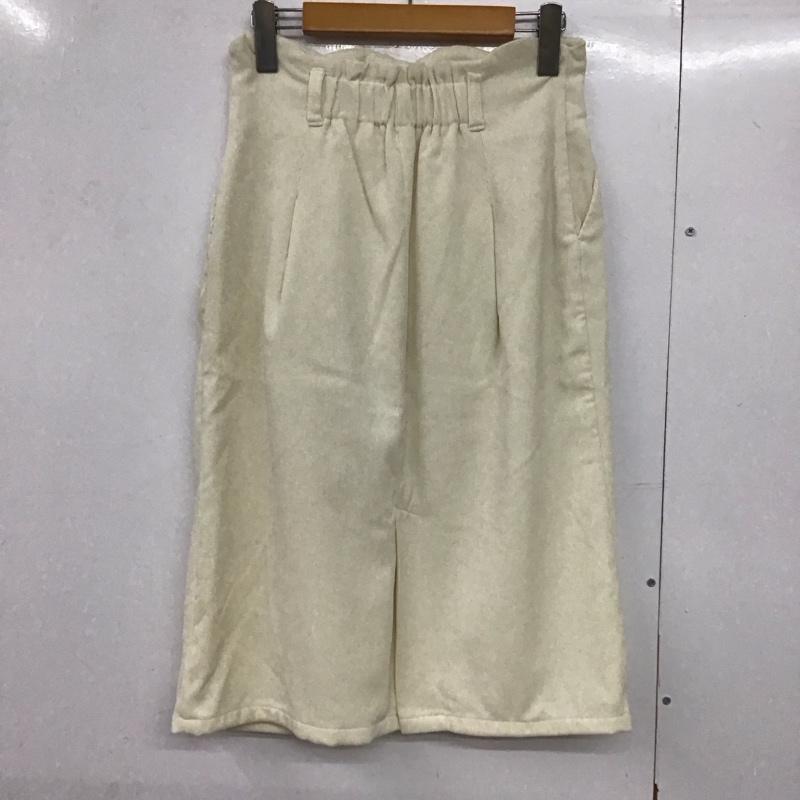 ミスティウーマン mysty woman スカート ひざ丈スカート S 無地 オフホワイト / オフホワイト /  レディース USED 古着 中古 10143393