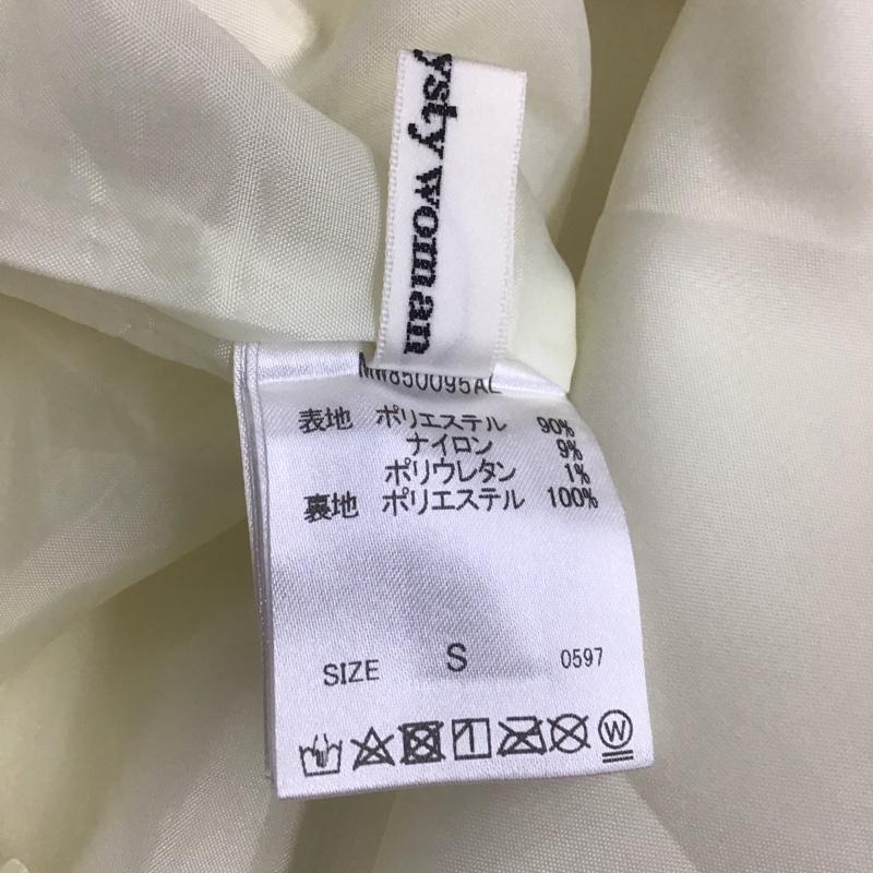ミスティウーマン mysty woman スカート ひざ丈スカート S 無地 オフホワイト / オフホワイト /  レディース USED 古着 中古 10143393