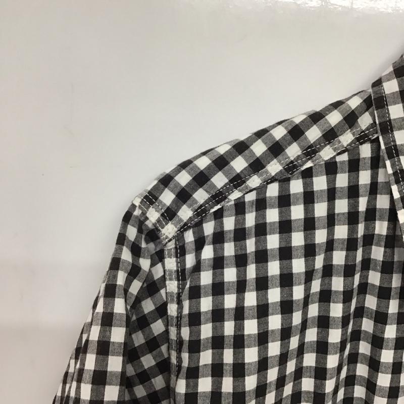 クオドロ quadro シャツ、ブラウス 半袖 半袖シャツ チェックシャツ カラーシャツ 3 チェック 白 / ホワイト / X 黒 / ブラック /  メンズ USED 古着 中古 10143414