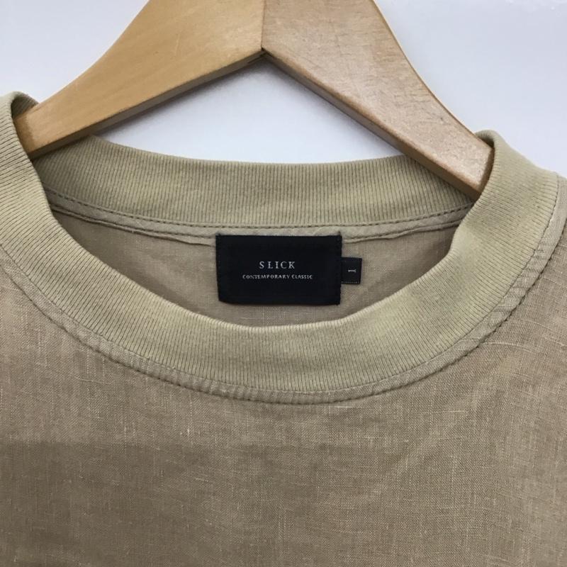 スリック SLICK カットソー 半袖 半袖カットソー 無地Tシャツ クルーネックカットソー 1 無地 ベージュ / ベージュ /  メンズ USED 古着 中古 10143416