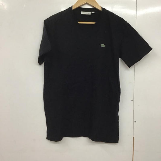 ラコステ LACOSTE Tシャツ 半袖 半袖カットソー プリントTシャツ Vネックカットソー 4 ロゴ、文字 黒 / ブラック /  メンズ USED 古着 中古 10143417