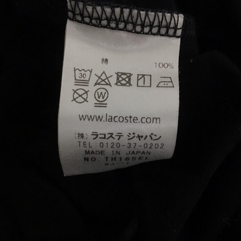 ラコステ LACOSTE Tシャツ 半袖 半袖カットソー プリントTシャツ Vネックカットソー 4 ロゴ、文字 黒 / ブラック /  メンズ USED 古着 中古 10143417