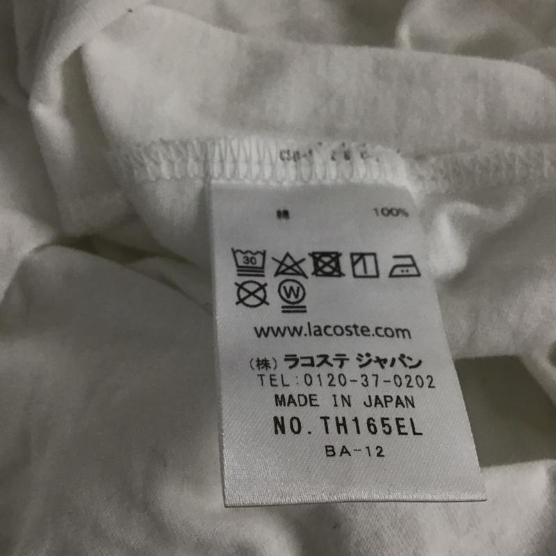 ラコステ LACOSTE Tシャツ 半袖 半袖カットソー プリントTシャツ Vネックカットソー 2 ロゴ、文字 白 / ホワイト /  メンズ USED 古着 中古 10143418