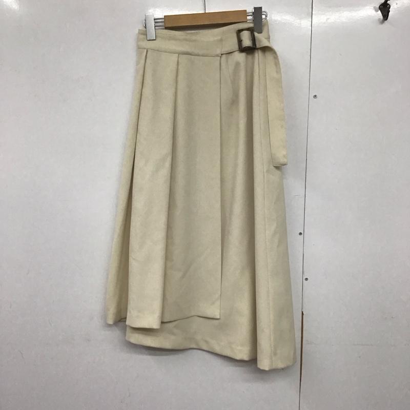 バビロン BABYLONE スカート ひざ丈スカート 38 無地 ベージュ / ベージュ /  レディース USED 古着 中古 10143420