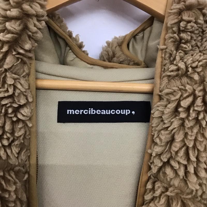 メルシーボークー mercibeaucoup, ジャケット、上着 ジャンパー、ブルゾン ジップアップパーカー 長袖パーカー カジュアルジャケット ボアジャケット 1 無地 ベージュ / ベージュ /  メンズ USED 古着 中古 10143429
