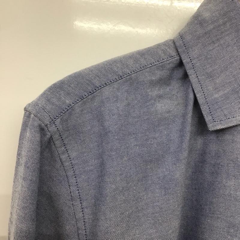 ギャングスタービル GANGSTERVILLE シャツ、ブラウス 長袖 長袖シャツ 刺繍シャツ カラーシャツ M ロゴ、文字 水色 / ライトブルー /  メンズ USED 古着 中古 10143450