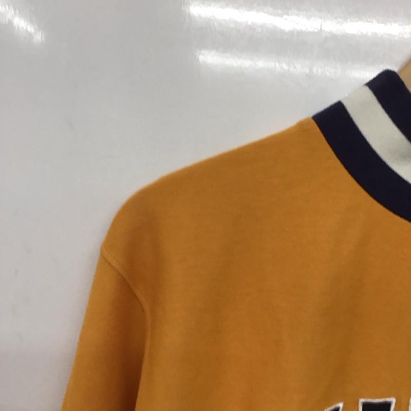 チャンピオン Champion トレーナー 長袖 長袖トレーナー スウェット クルーネック プルオーバー M ロゴ、文字 橙 / オレンジ /  メンズ USED 古着 中古 10143482