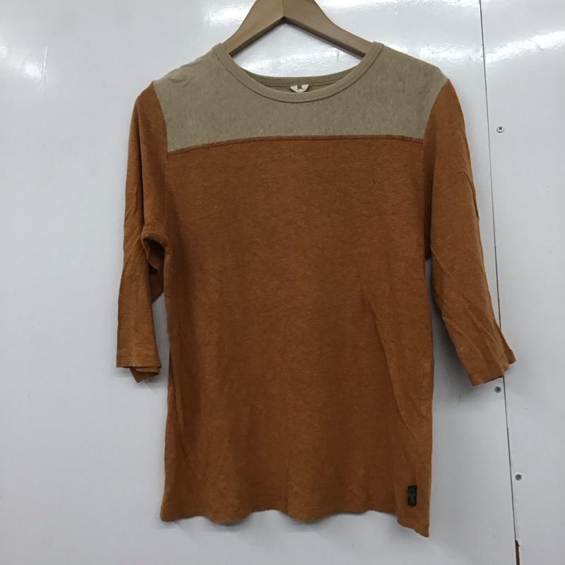 ゴーヘンプ GOHEMP カットソー 半袖 半袖カットソー 無地Tシャツ クルーネックカットソー M 無地 ベージュ / ベージュ / X 橙 / オレンジ /  メンズ USED 古着 中古 10143483