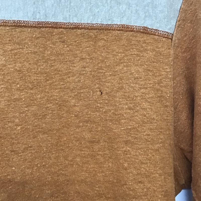 ゴーヘンプ GOHEMP カットソー 半袖 半袖カットソー 無地Tシャツ クルーネックカットソー M 無地 ベージュ / ベージュ / X 橙 / オレンジ /  メンズ USED 古着 中古 10143483